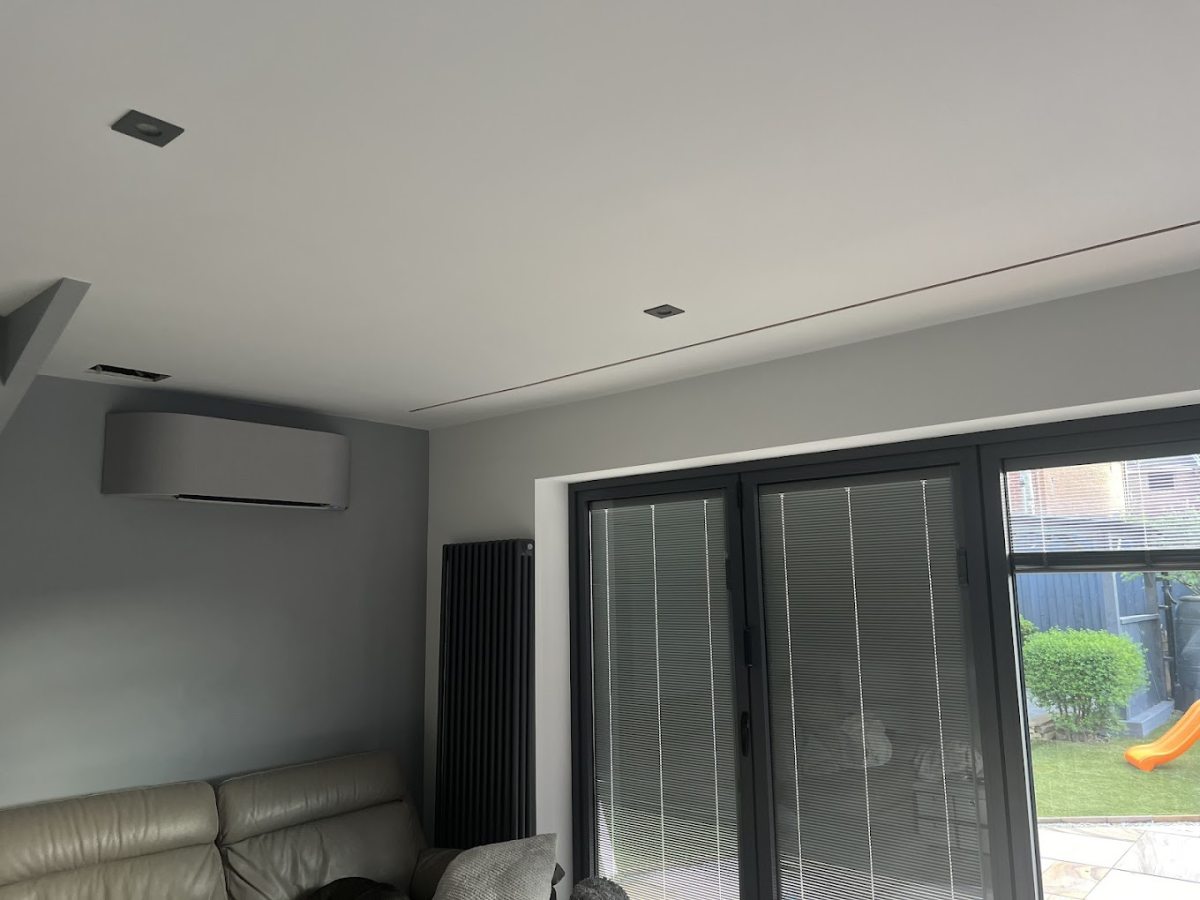 Chillmasters split system installation in a modern living space